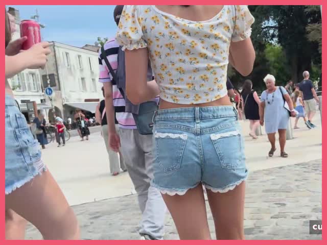 Brunette Public Candid Girl Video Legs Butt